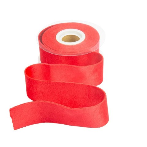 NASTRO VELLUTO DOPPIO MM40 X 7MT ROSSO